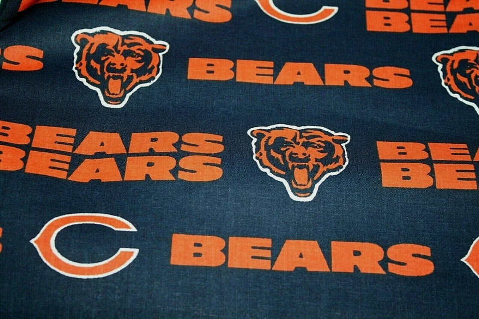 Nuevo Chicago Bears Tela de Algodón 1 yarda Fútbol Logo Deportes NFL Foto 1 de 3