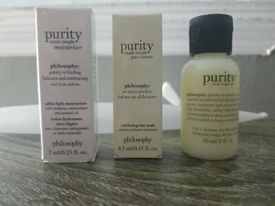 LOTE SUPER PACK FILOSOFÍA PUREZA LIMPIADOR, HIDRATANTE Y EXTRACTOR DE POROS NUEVO 🔥 Foto 1 de 4