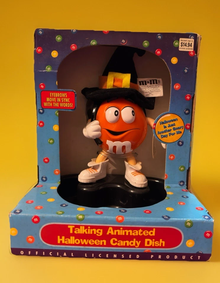 Plato de caramelo de Halloween animado parlante coleccionable M&M activado por movimiento VER VIDEO Foto 1 de 4