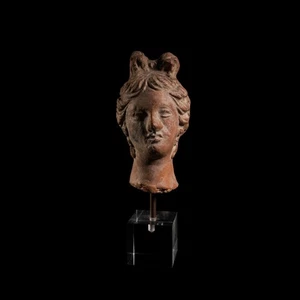 Roman Egyptian Terracotta Woman Head - Picture 1 of 8