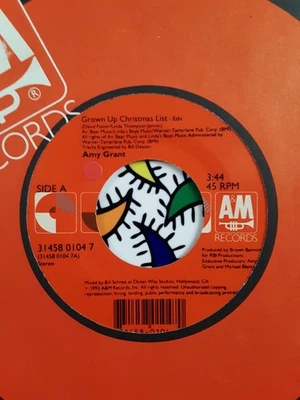 AMY GRANT-Grown Up Christmas List/ Have Yourself A Merry Christmas 7" 45 MINT — 第 1/4 张图片