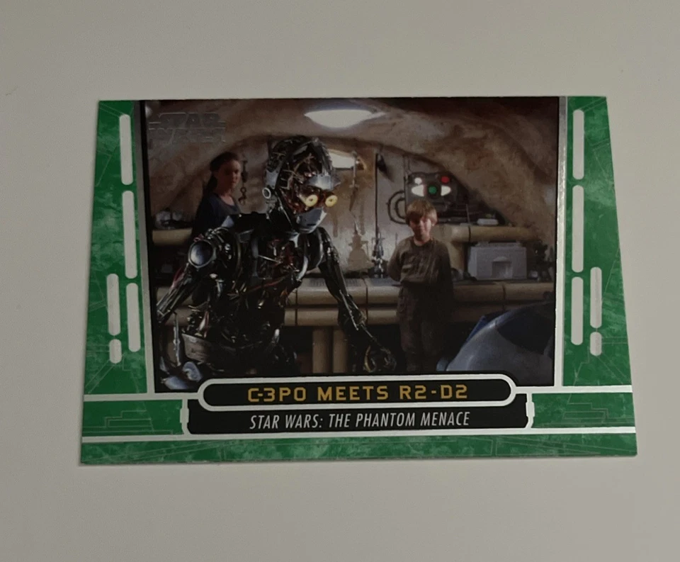 2017 Star Wars 40th Anniversary C-3PO Meets R2-D2 Green Parallel #42 Card - Image 1 of 1
