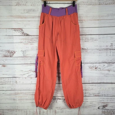 ZUMBA 女式 XL 尼龙工装口袋裤子弹性舞蹈健身高腰 — 第 1/4 张图片