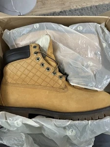 De Colección Años 90 Timberland Goretex 34069 Hombres 12 Botas de Trabajo Gamuza Cuero Trigo Nuevas en Caja Raras - Imagen 1 de 13
