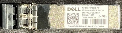 Dell 10GB SFP+ LR FC Multimode Transceiver / AFBR-707SDZ-FT1 / DT87G - Image 1 of 4