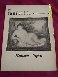 FIGURA RECLINABLE (COMEDIA) - EL TEATRO LICEO - BROADWAY PLAYBILL - 07 DE OCTUBRE 1954 - Imagen 1 de 1