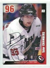2003-04 Quebec Remparts (QMJHL) Tyler Chambers autograph