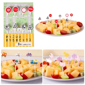 6/8/10pcs Vegetable Car Fruit Fork Cartoon Dessert Bento Party Decoratidn - Picture 1 of 13