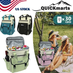 Backpack Cooler Women Insulated Leak Proof Lunch Bag fr Camping Beach Picnic BBQ - Picture 1 of 15