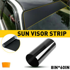 8"x 60" Car Window Tint Windshield Sun visor Vinyl Decal Strip Sticker Black NEW