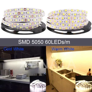 Waterproof Flexible LED Strip Lights DC12V Tape Bedroom Kitchen Cabinet UK Plug - Picture 1 of 16