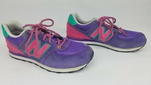 New Balance 574 Classic KL Size 5.5 Running Shoes Discontinued Purple & Pink - Picture 1 of 8