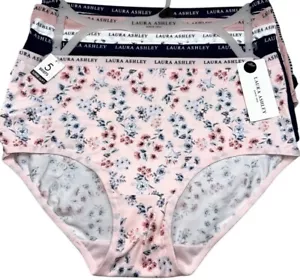 LAURA ASHLEY Womens 5-Pack Briefs Soft Underwear Panties Polyester Floral Size L - Picture 1 of 7