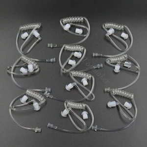 10 x Acoustic Tube Ear Buds Earbud for Portable Radio Earpiece Headset Mic New - Zdjęcie 1 z 6