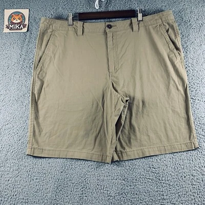 Magellan Outdoors Shorts Men's Flat Front Cotton Blend Khaki Size 40W Inseam 10" - Image 1 of 4