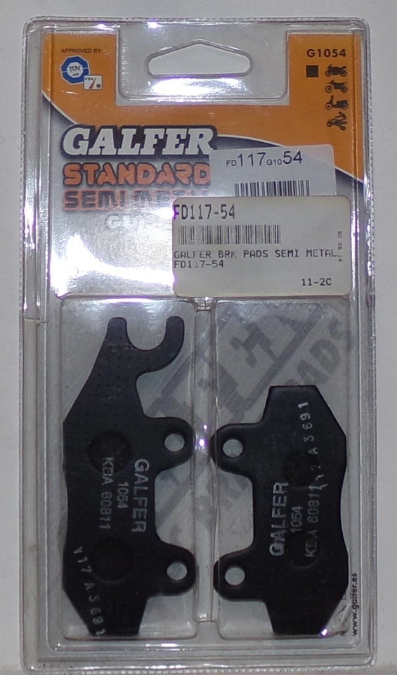 ALMOHADILLAS ESTÁNDAR GALFER FD117 G1054 TRIUMPH Daytona 900 93-1996 CONSULTA LA TABLA A CONTINUACIÓN Foto 1 de 1