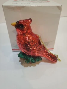 Bronner’s Christmas Cardinal Glass Ornament  - Picture 1 of 7