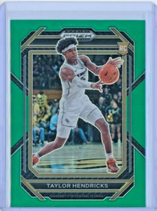TAYLOR HENDRICKS * TARJETA DE NOVATO * (RC) 2023 Panini Prizm Selecciones del draft *VERDE* #19 - Imagen 1 de 2