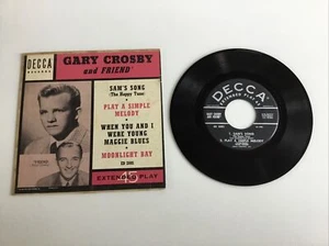 Gary Crosby & Friend (Bing) "Sam's Song" + 3 Others Decca 45 rpm with cover - Picture 1 of 8