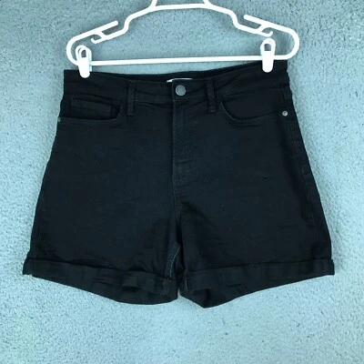 LC Lauren Conrad High Rise Shorts Womens Cuffed Stretch Black Jean Size 12 - Image 1 of 4