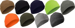 Knit Acrylic Watch Cap Military Cold Weather Winter Cuff Beanie Hat USA Made - Picture 1 of 10