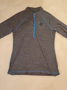  Carolina Panthers Womens  Size Large NFL 1/4 Zip Cool Base Grey Pullover   - Picture 1 of 10