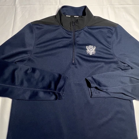 Nike Dri-Fit BYU Cougars L/S Zip Pullover Golf Top Team Issue Blue Men's Small Cover