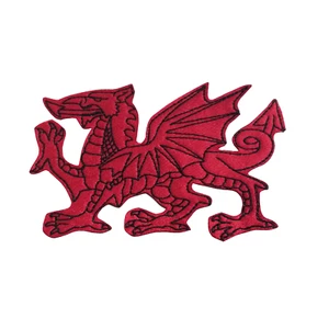 1 x Welsh Dragon Sketch Logo Cymru Wales Patch Motif Sewing Trimming - Picture 1 of 2