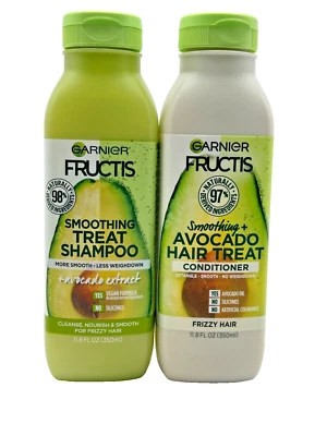 Garnier Fructis Smoothing Avocado Hair Treat Shampoo & Conditioner 11.8 oz - Image 1 of 4