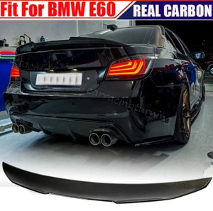 Ala alerón trasero de carbono real apto para BMW E60 525i 530i 550i M5 2004-2009 - Imagen 1 de 12