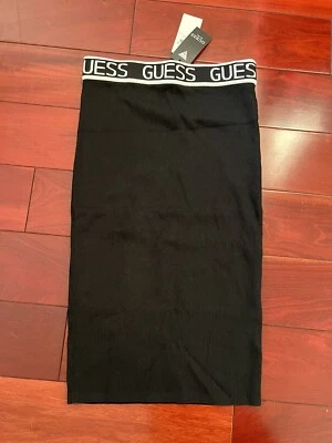 Falda elástica ceñida al cuerpo GUESS S negra nueva con etiquetas Foto 1 de 4