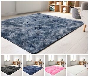 Soft Fluffy Shaggy Area Rug for Living Room Bedroom Luxury Tie-Dyed Floor Carpet
