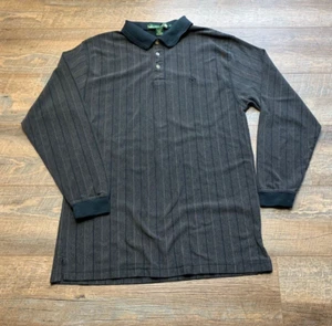 Vintage 90s Knights of The Round Table Crest Long Sleeve Polo Shirt Size Large - Picture 1 of 10