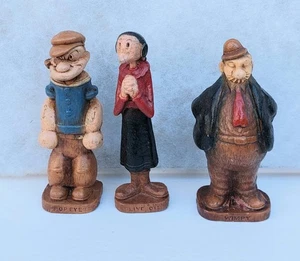 Popeye Olive oyl and Wimpy syroco set high grade no breaks no repais 1940's - Picture 1 of 8