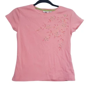 Camiseta vintage años 90 IZOD para mujer pequeña rosa manga corta talla M bordada - Imagen 1 de 8