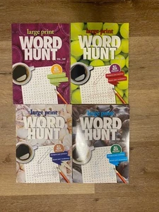 Lot 4 Papp Large Print Word Hunt Puzzle Book Circle Word Search Issues 149-152 - Picture 1 of 7