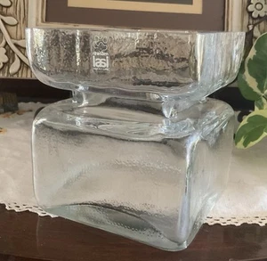 Helena Tynell Riihimaen Lasi Riihimaki Collectable Glass Pala Vase Height 11cms - Picture 1 of 6
