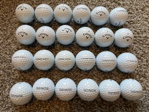 Callaway Chrome Tour X, 2 dozzine (24) palline da golf bianche timbro "Tour Practice" NUOVO - Foto 1 di 3