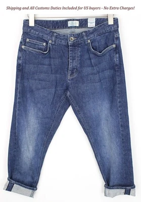 SUITSUPPLY Alain Men's Jeans W30 Slim Mid-Blue Selvedge Stretch Fit - Image 1 of 4