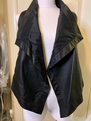 P.J.K. Patterson J. Kincaid Black Leather Ricky Vest NWT Sz. Sm - Image 1 of 4