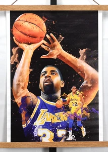 LA Lakers #32 Magic Johnson Canvas Poster Size 12"X18" New Poster Only - Picture 1 of 2