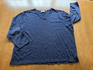 Extra Point By Reference Point Vintage Plus Langarmshirt dunkelblau V-Ausschnitt - Bild 1 von 11