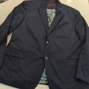 Robert Graham Sport Coat Mens 48R Blue Tailored Fit Suit - Picture 1 of 21