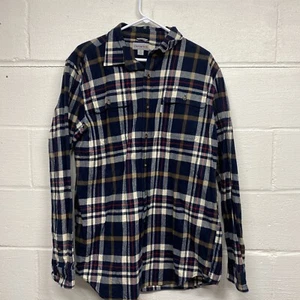 Carhartt Hubbard Button Down kariertes Hemd blau Größe Large Tall - Bild 1 von 5