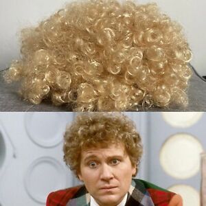 Dr Who - 6th Doctor Blonde Curly Wig Colin Baker Cosplay Prop (Season 22)