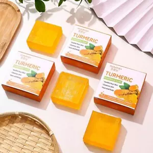 Turmeric Essential Soap Whitening Turmeric Soaps Skin Bleaching Lightening Sale - Picture 1 of 11