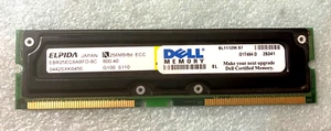 ELPIDA DELL 256 MB RAMBUS MEMORY MODULE EBR25EC8ABFD-8C 800-40 RM2-CMP52-22 - Picture 1 of 2