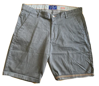 Ditch Plains Ricky Singh Mens 38 Green Gray Olive Flip Cuff Shorts Cotton NEW - Image 1 of 4