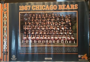 1987 Chicago Bears Attack Team Photo 20 x 30" Poster Payton McMahon Hampton - Picture 1 of 4