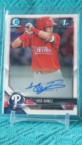 2018 Bowman Chrome Jose Gomez Prospect Rookie Autograph Philadelphia Phillies A